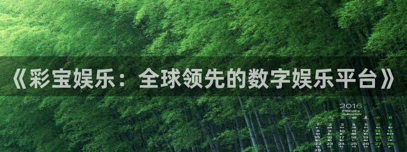 彩神vii官方：《彩宝娱乐：全球领先的数字娱乐平台》